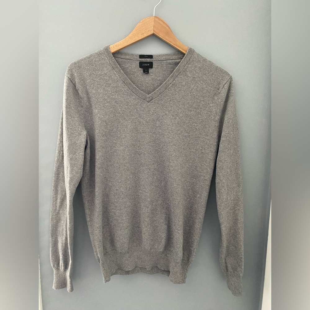 J. Crew Men’s Slim Gray V-Neck Cardigan